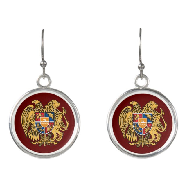 Coat of Arms of Armenia Earrings (Front)