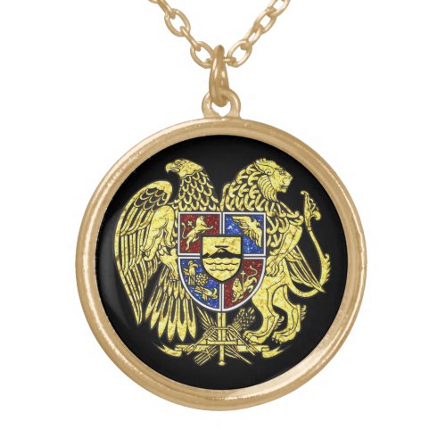 Coat of arms of Armenia Gold Gold Plated Necklace
