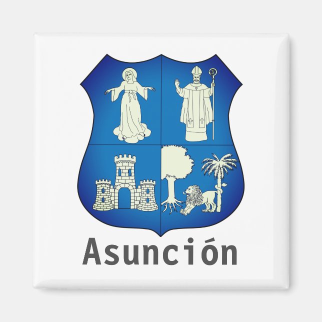 Coat of Arms of Asunción, Paraguay Magnet (Front)