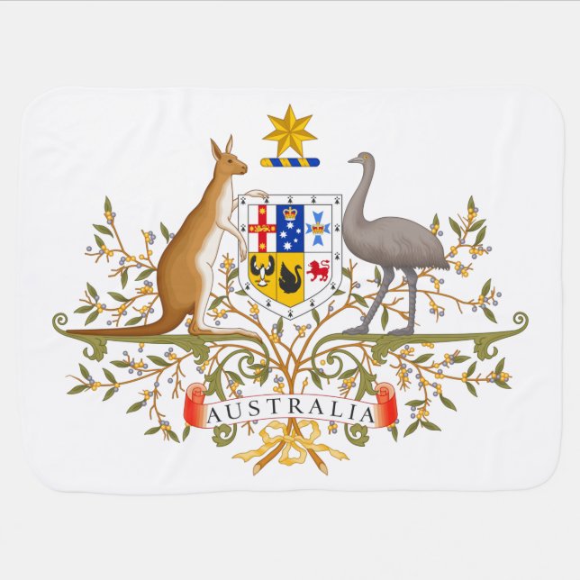Coat of Arms of Australia Baby Blanket (Horizontal)
