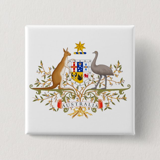 Coat of Arms of Australia Button (Front)