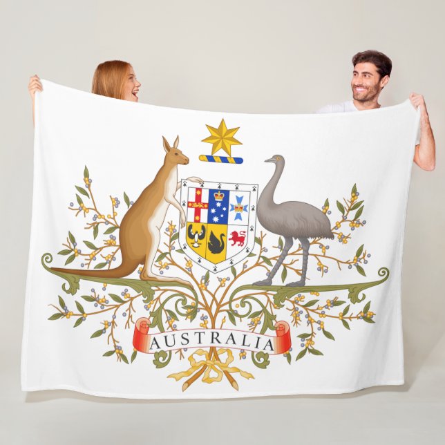 Coat of Arms of Australia Fleece Blanket (In Situ)