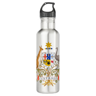Coat of Arms of Australia Stainless Steel Water Bottle