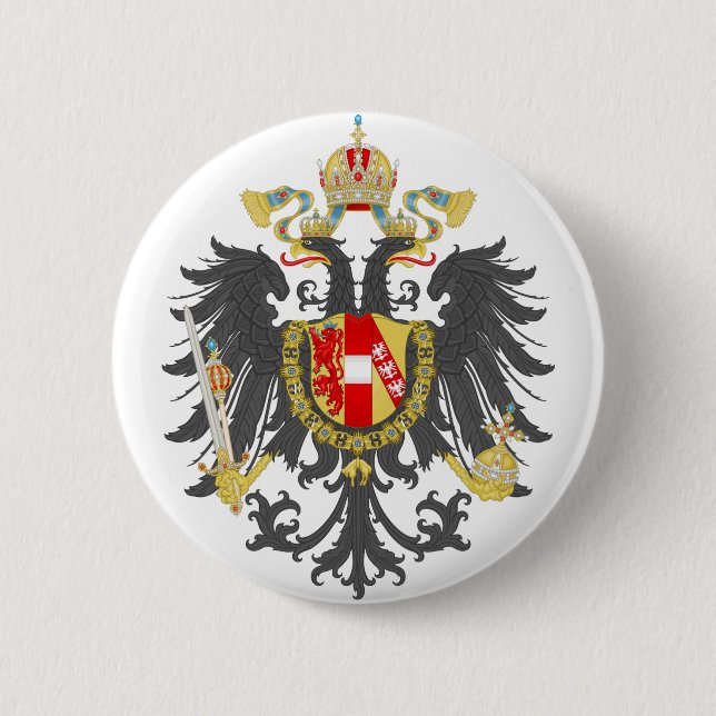 Coat of Arms of Austrian Empire Pinback Button (Front)