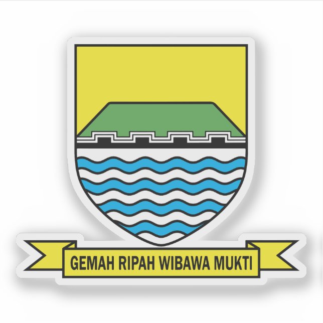 Coat of arms of Bandung, Indonesia Sticker (Front)