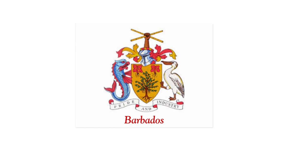 Coat of arms of Barbados Postcard