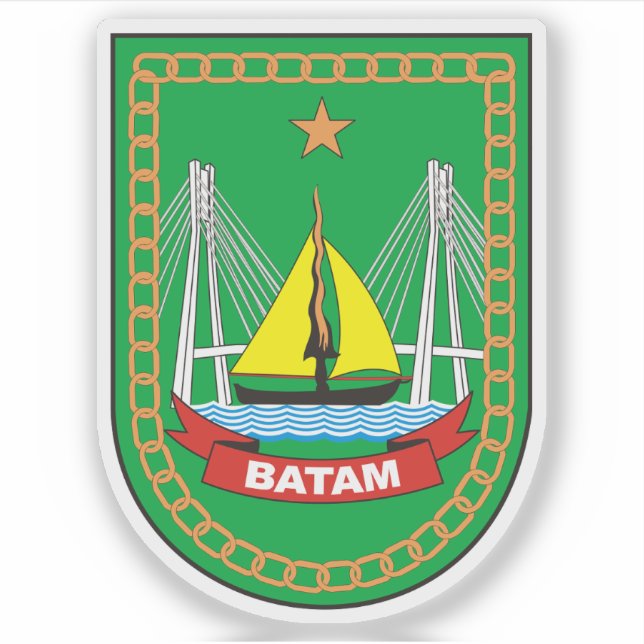 Coat of arms of Batam, Indonesia Sticker (Front)