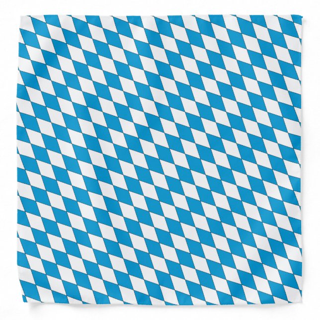 Coat of arms of Bavaria in blue and white Bandana (Front)