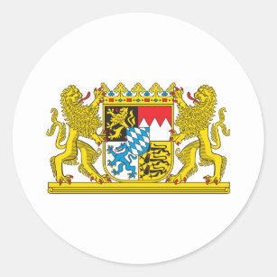 Coat of Arms of Bavaria Official Germany Symbol Classic Round Sticker