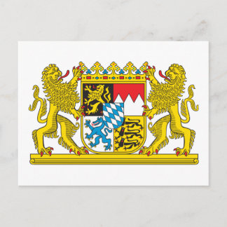 Coat of Arms of Bavaria Official Germany Symbol Postcard