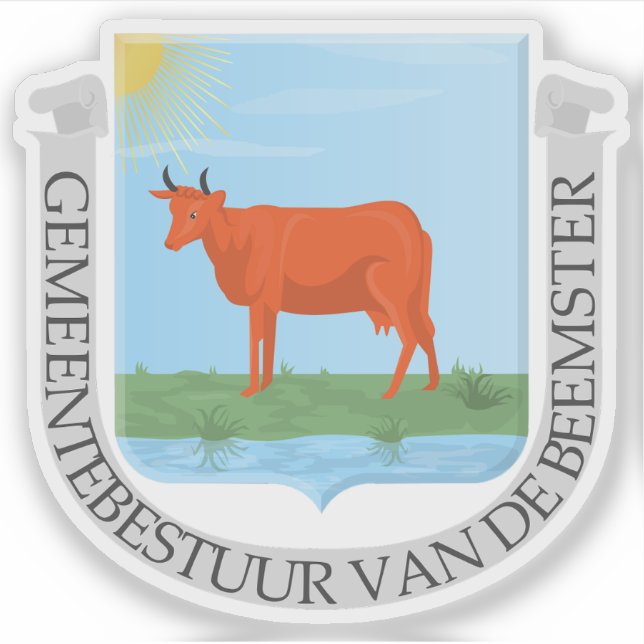 Coat of arms of Beemster, the Netherlands Sticker (Front)