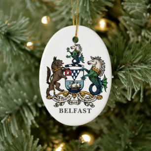 Coat of Arms of Belfast Ceramic Ornament