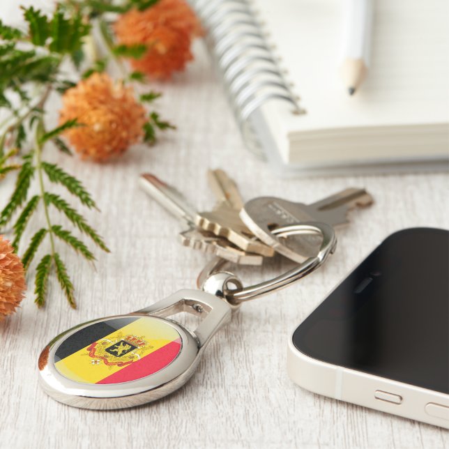 Coat of arms of Belgium Keychain (Side)