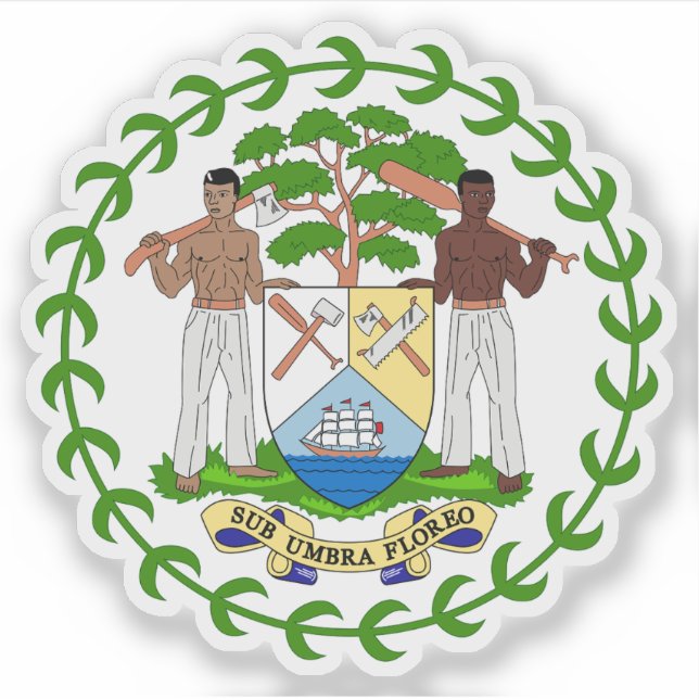 Coat of arms of Belize Sticker (Front)