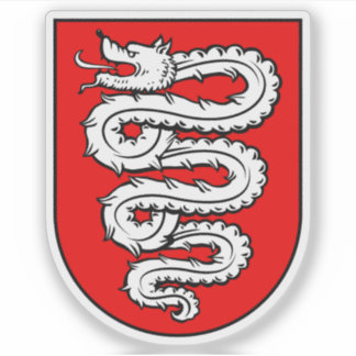 Coat of arms of Bellinzona, Switzerland Sticker