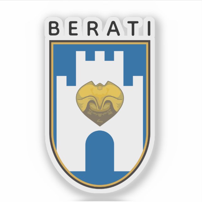 Coat of Arms of Berat, Albania Sticker (Front)