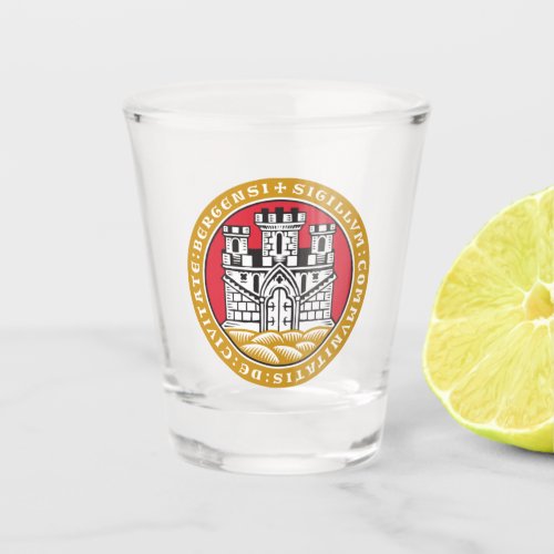 Coat of Arms of Bergen Norway Shot Glass