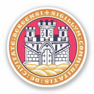 Coat of Arms of Bergen, Norway Sticker