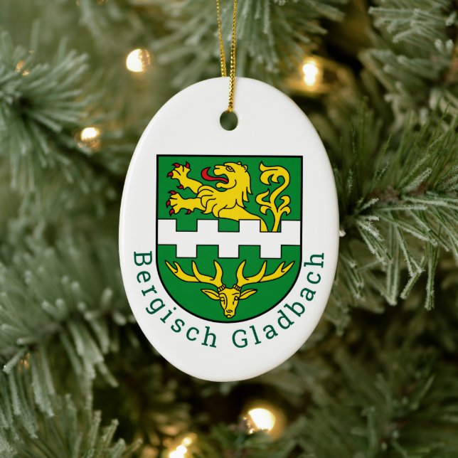 Coat of Arms of Bergisch Gladbach, Germany Ceramic Ornament (Tree)