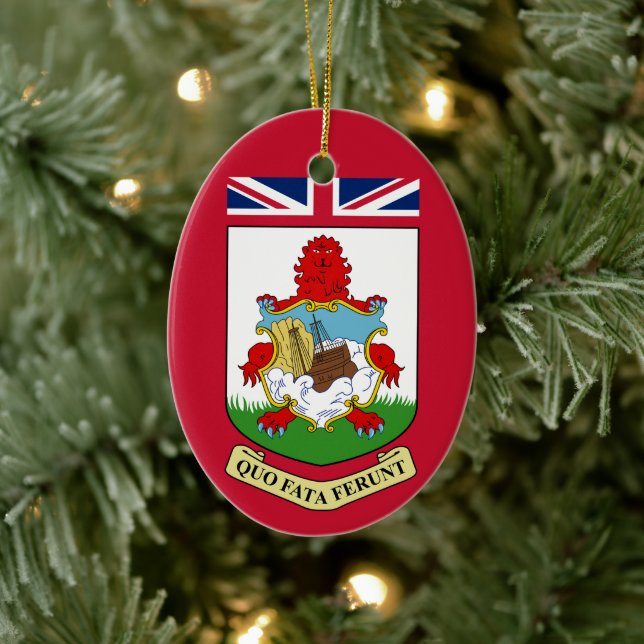 Coat of Arms of Bermuda Ceramic Ornament (Tree)