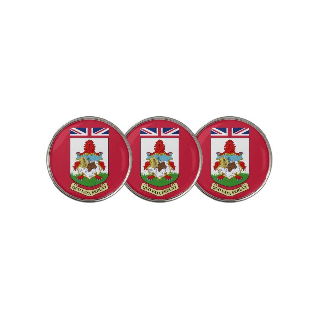 Coat of Arms of Bermuda Golf Ball Marker (3 Up)