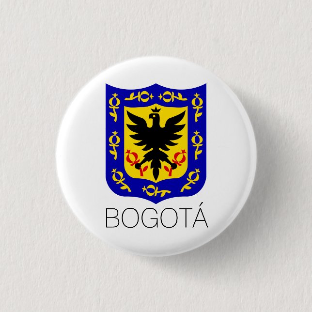 Coat of Arms of Bogotá, Colombia Button (Front)