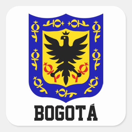 Coat of Arms of Bogot Colombia Square Sticker