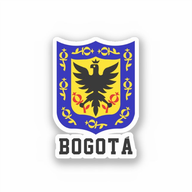 Coat of Arms of Bogotá, Colombia Sticker (Front)