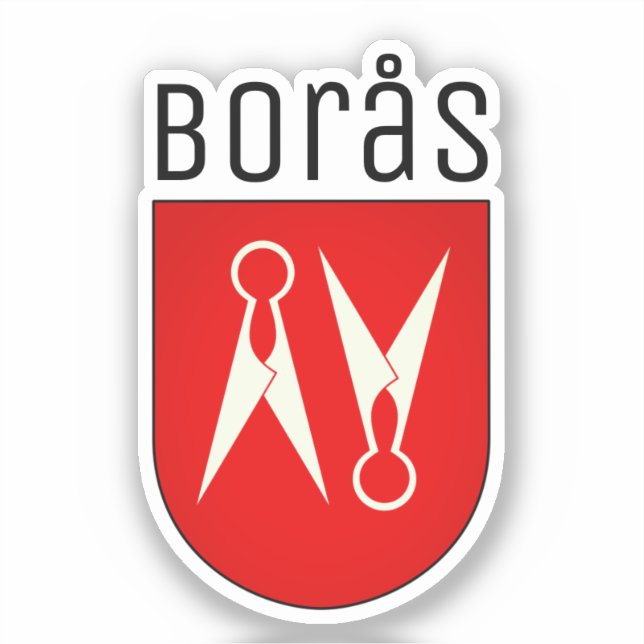 Coat of Arms of Borås, Sweden Sticker (Front)