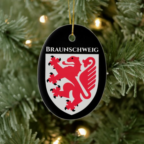 Coat of Arms of Braunschweig Germany Ceramic Ornament