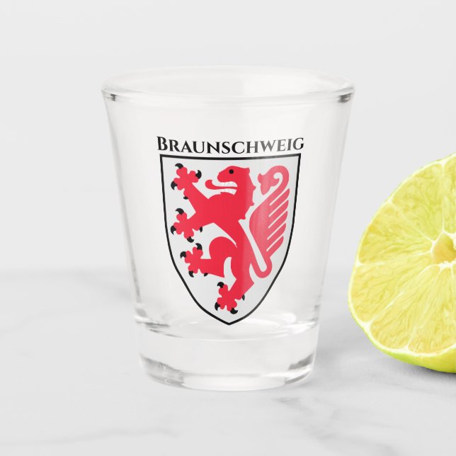 Coat of Arms of Braunschweig, Germany Shot Glass (Front)