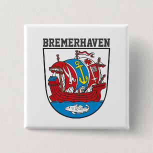 Coat of Arms of Bremerhaven, Germany Button