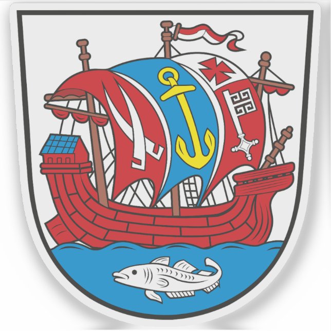Coat of arms of Bremerhaven, Germany Sticker (Front)