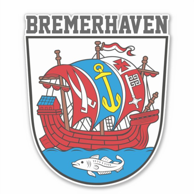 Coat of Arms of Bremerhaven, Germany Sticker (Front)