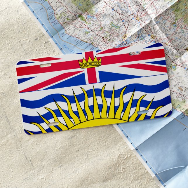 Coat of Arms of British Columbia - CND License Plate (In Situ)