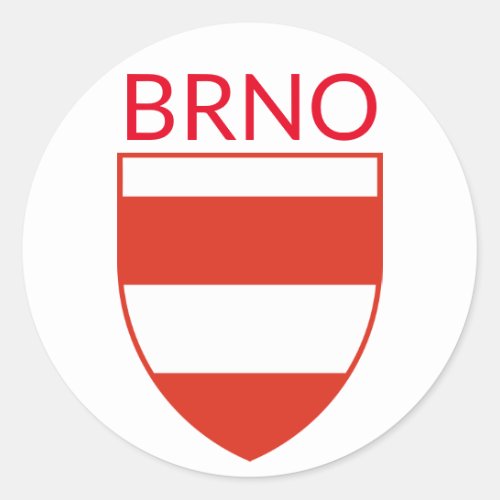 Coat of Arms of Brno _ CZECHIA Classic Round Sticker