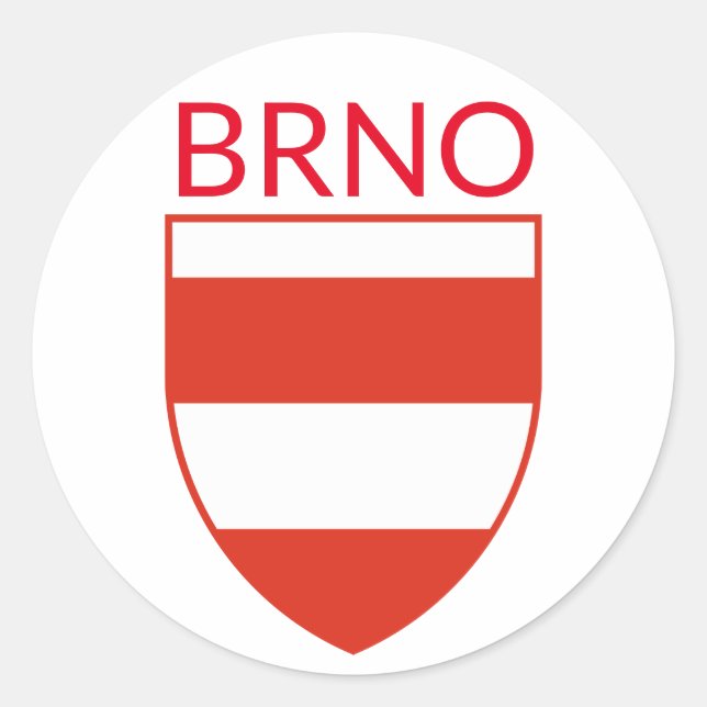 Coat of Arms of Brno - CZECHIA Classic Round Sticker (Front)