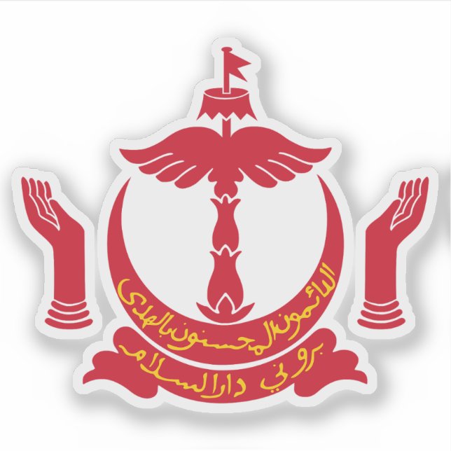 Coat of arms of Brunei  Sticker (Front)