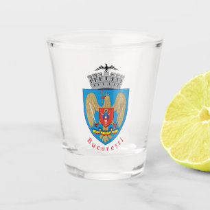 Coat of Arms of Bucharest, Romania Shot Glass