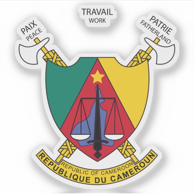 Coat of arms of Cameroon Sticker (Front)