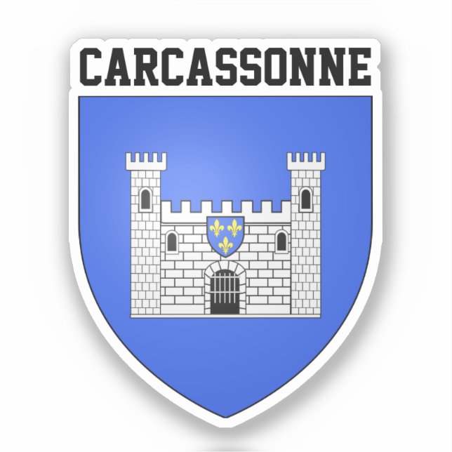 Coat of Arms of Carcassonne - FRANCE Sticker (Front)