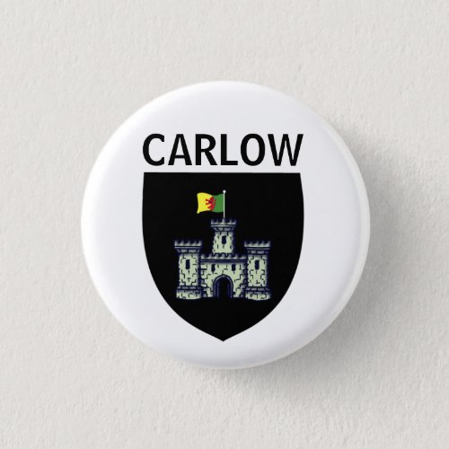 Coat of Arms of Carlow town Republic of Ireland Button