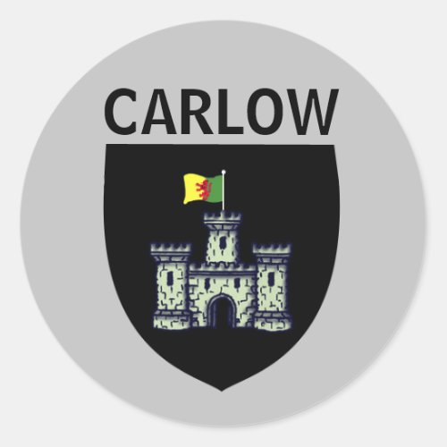 Coat of Arms of Carlow town Republic of Ireland Classic Round Sticker