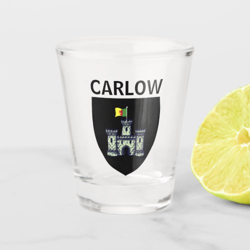 Coat of Arms of Carlow town Republic of Ireland Shot Glass