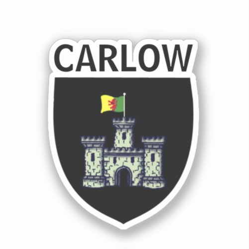 Coat of Arms of Carlow town Republic of Ireland Sticker