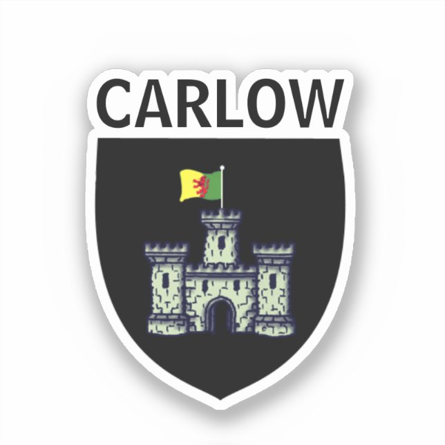 Coat of Arms of Carlow (town), Republic of Ireland Sticker (Front)