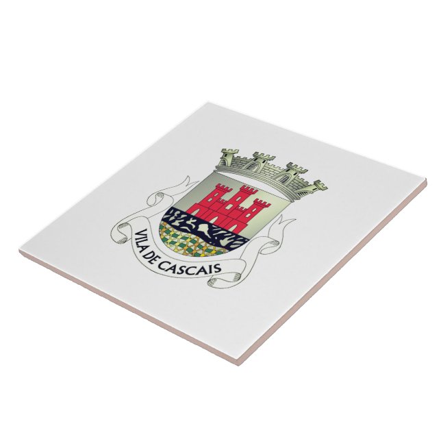 Coat of Arms of Cascais, Portugal Ceramic Tile (Side)