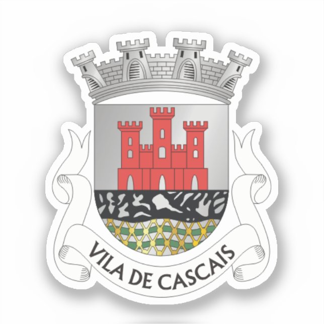 Coat of Arms of Cascais, Portugal Sticker (Front)