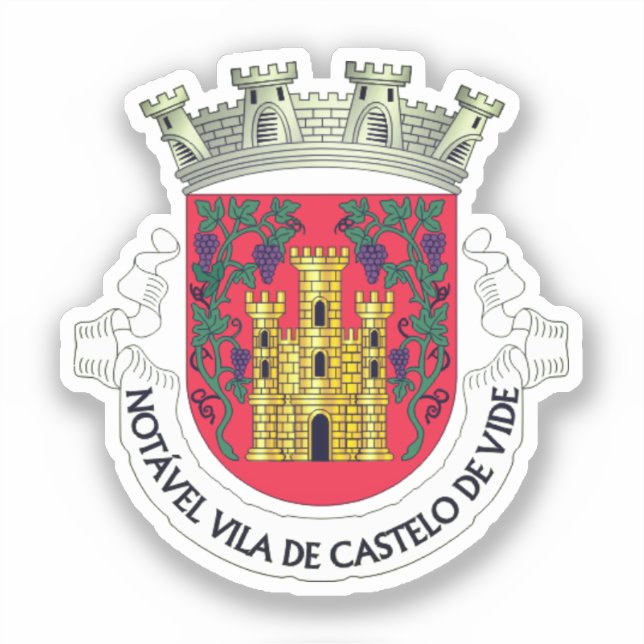 Coat of Arms of Castelo de Vide, Portugal Sticker (Front)