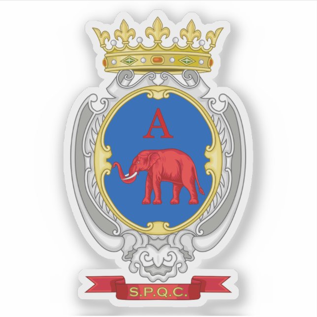 Coat of arms of Catania, Italy Sticker (Front)